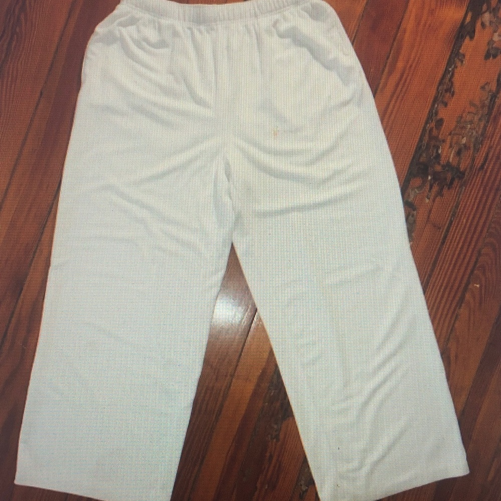 Kids White Elastic Waist Bottoms